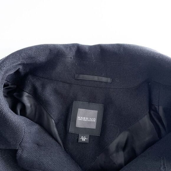 Massimo Moda Collezione Mens Button Front Overshirt Jacket Black Size Large - Picture 3 of 9